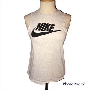 NIKE THE NIKE TEE gray large swoosh size s small black Nike symbol comfy